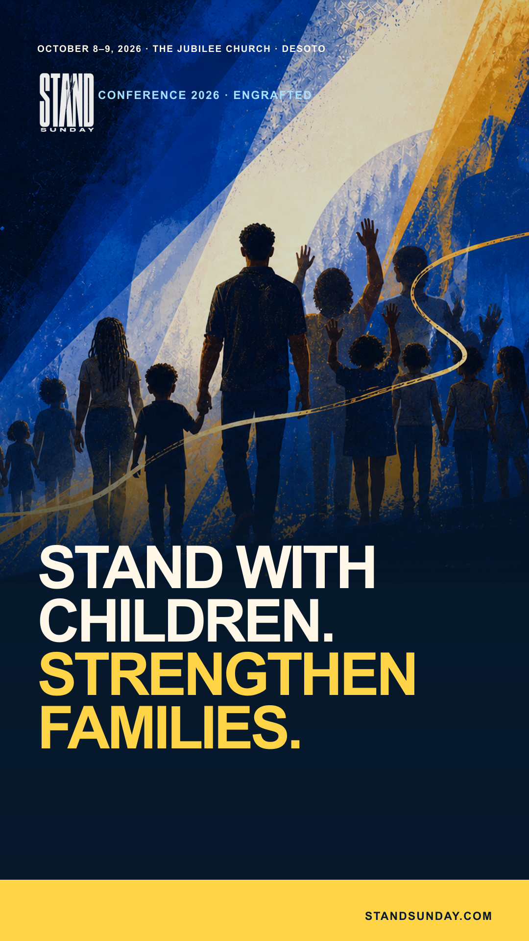 Vertical Stand Sunday Conference story invitation